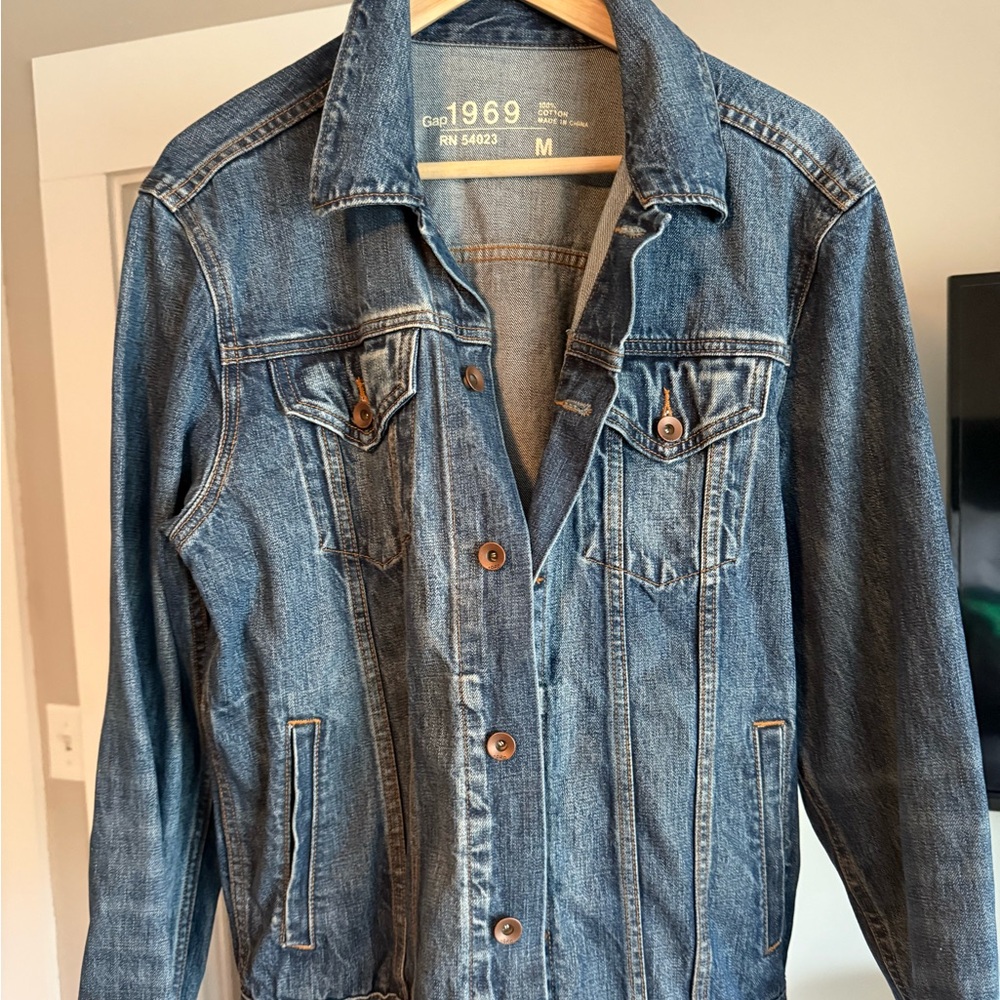 GAP Blue Lightweight Shirt Jacket Classic Style